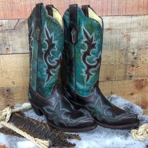 Turquoise Corral Cowgirl Boots